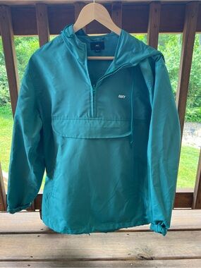 Obey Teal Pullover Anorak